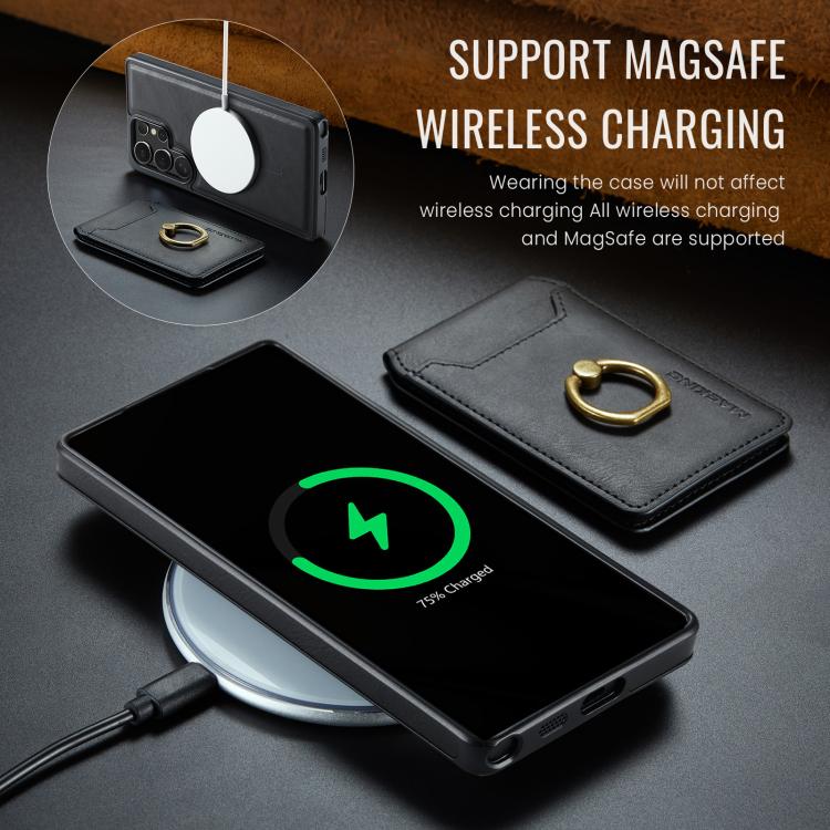 For Samsung Galaxy S25 Ultra 5G MAGKING K1 MagSafe Detachable Wallet RFID Back Cover Phone Case
