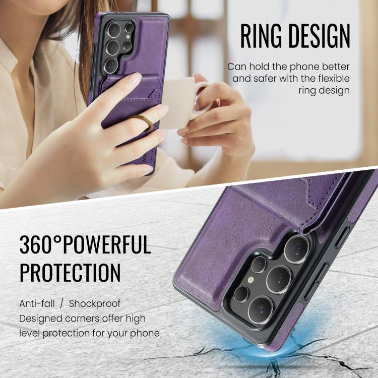 For Samsung Galaxy S25 Ultra 5G MAGKING K1 MagSafe Detachable Wallet RFID Back Cover Phone Case
