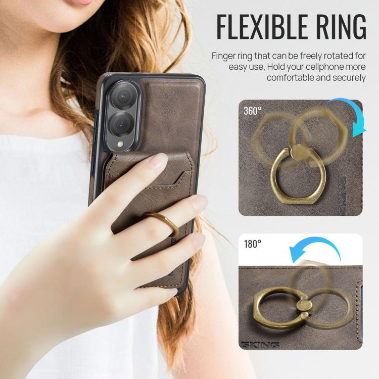 For Samsung Galaxy S25 Edge 5G MAGKING K1 MagSafe Detachable Wallet RFID Back Cover Phone Case