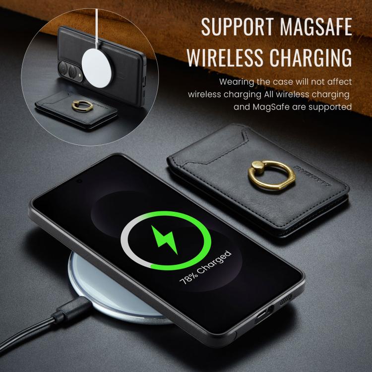 For Samsung Galaxy S25 Edge 5G MAGKING K1 MagSafe Detachable Wallet RFID Back Cover Phone Case
