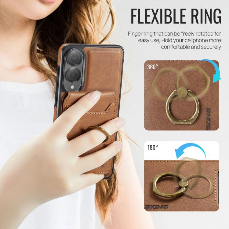 For Samsung Galaxy S25 Edge 5G MAGKING K1 MagSafe Detachable Wallet RFID Back Cover Phone Case