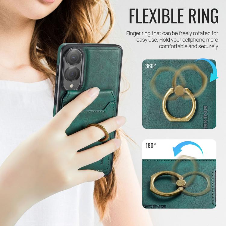 For Samsung Galaxy S25 Edge 5G MAGKING K1 MagSafe Detachable Wallet RFID Back Cover Phone Case