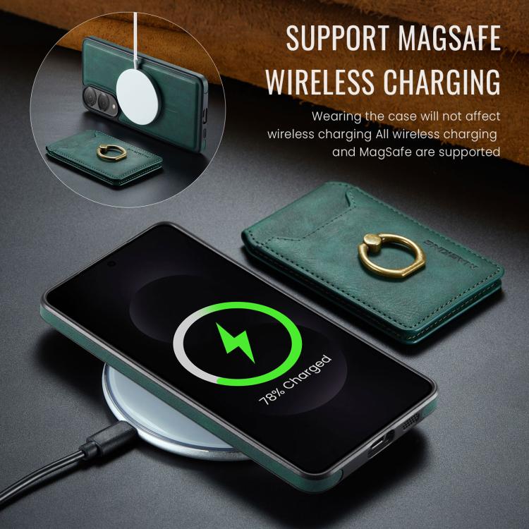 For Samsung Galaxy S25 Edge 5G MAGKING K1 MagSafe Detachable Wallet RFID Back Cover Phone Case