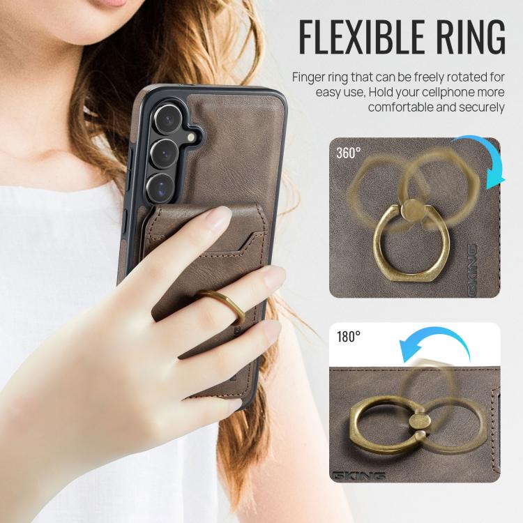 For Samsung Galaxy S25 FE 5G MAGKING K1 MagSafe Detachable Wallet RFID Back Cover Phone Case
