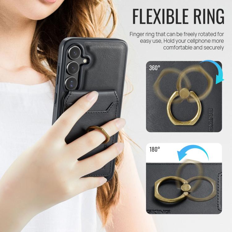 For Samsung Galaxy S25 FE 5G MAGKING K1 MagSafe Detachable Wallet RFID Back Cover Phone Case