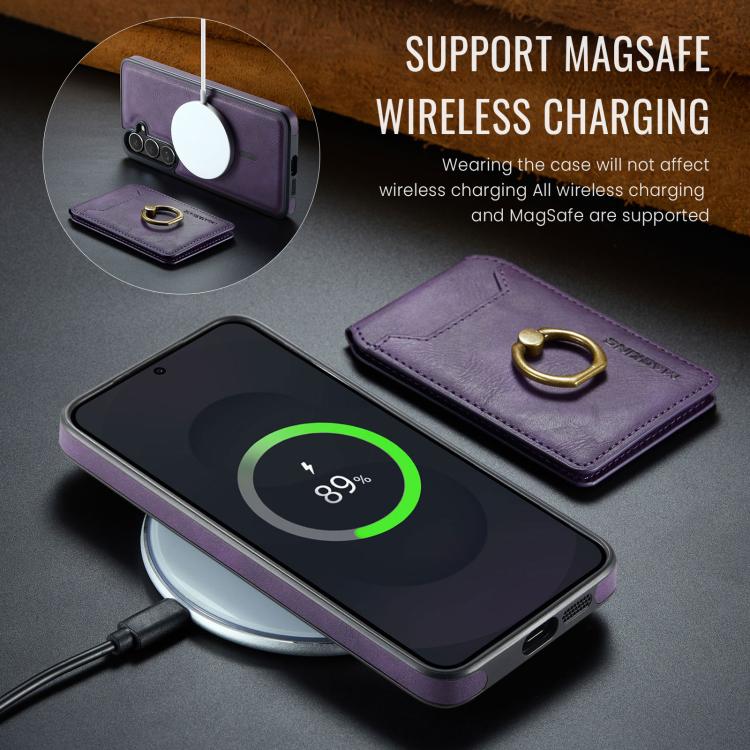 For Samsung Galaxy S25 FE 5G MAGKING K1 MagSafe Detachable Wallet RFID Back Cover Phone Case