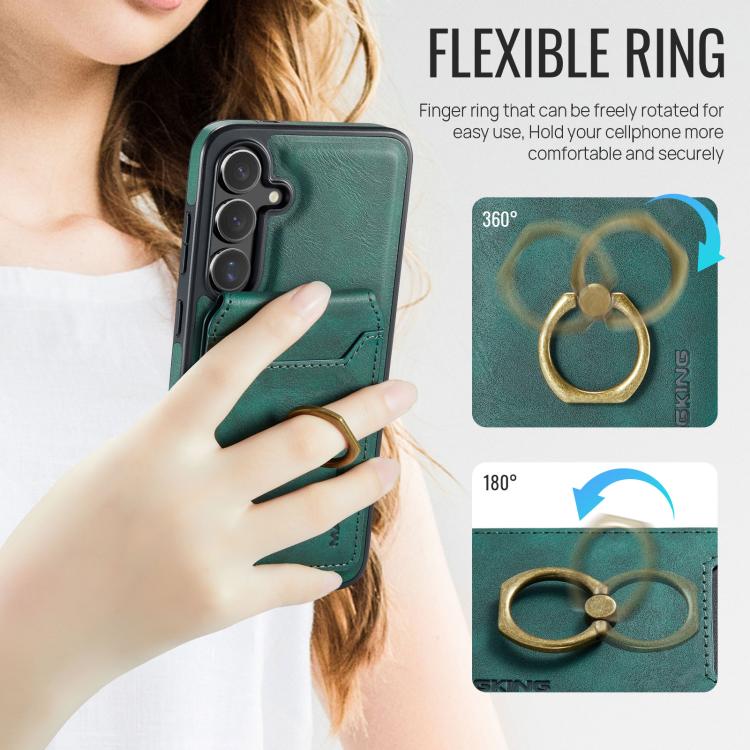 For Samsung Galaxy S25 FE 5G MAGKING K1 MagSafe Detachable Wallet RFID Back Cover Phone Case