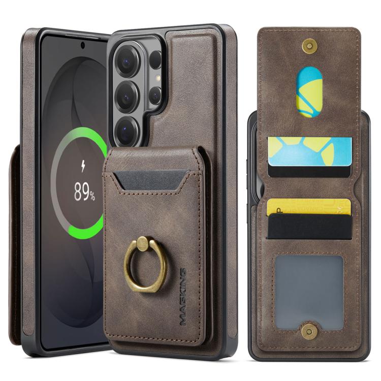 For Samsung Galaxy S26 Ultra 5G MAGKING K1 MagSafe Detachable Wallet RFID Back Cover Phone Case