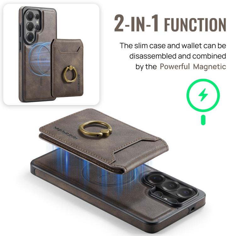 For Samsung Galaxy S26 Ultra 5G MAGKING K1 MagSafe Detachable Wallet RFID Back Cover Phone Case