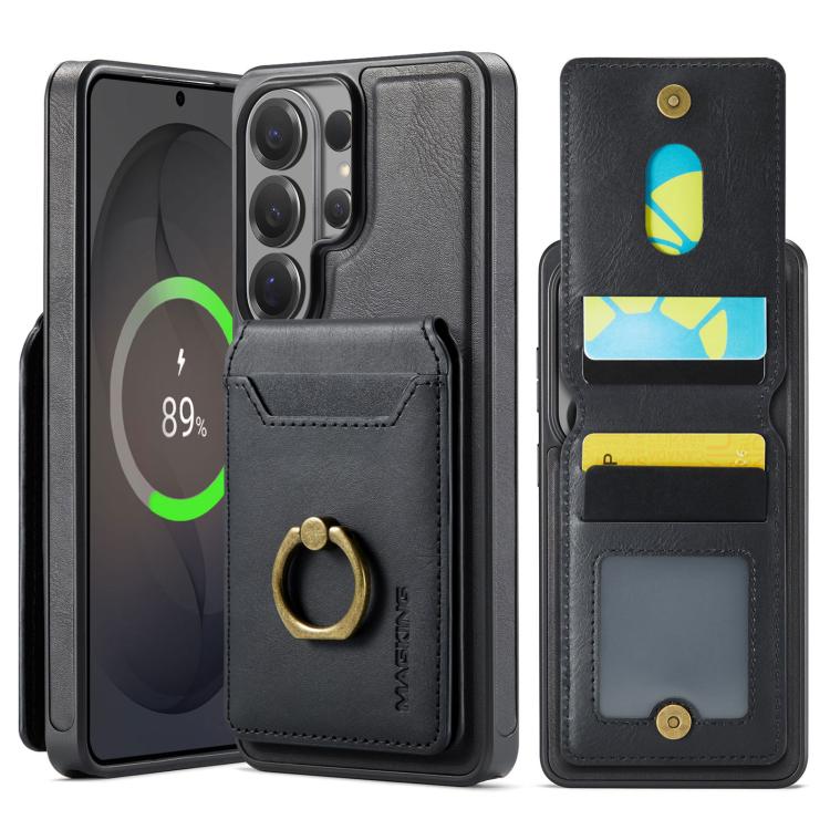 For Samsung Galaxy S26 Ultra 5G MAGKING K1 MagSafe Detachable Wallet RFID Back Cover Phone Case
