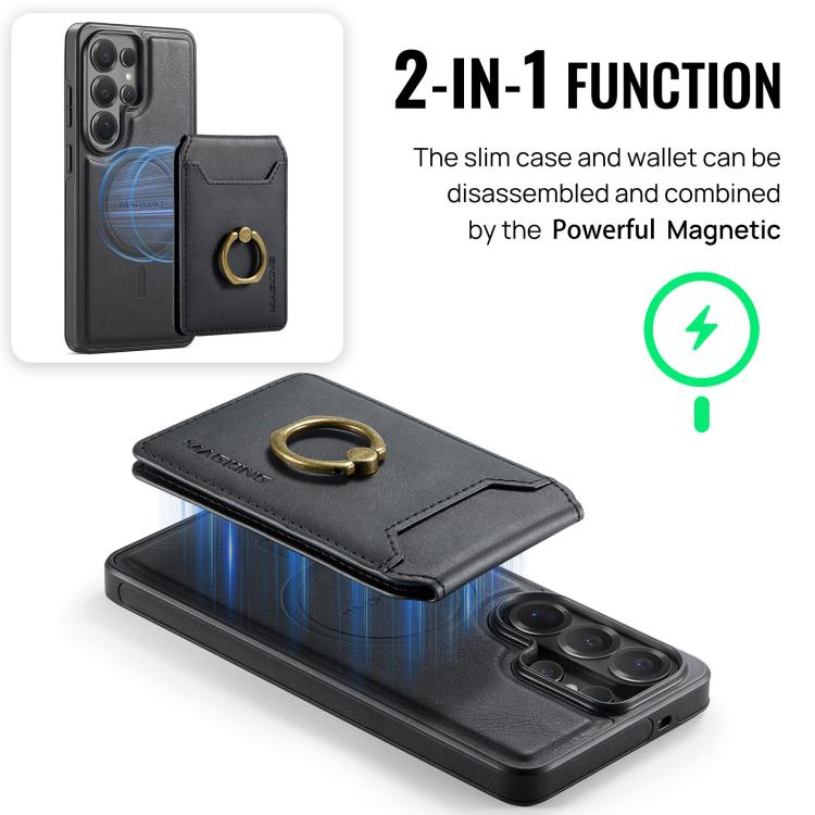For Samsung Galaxy S26 Ultra 5G MAGKING K1 MagSafe Detachable Wallet RFID Back Cover Phone Case