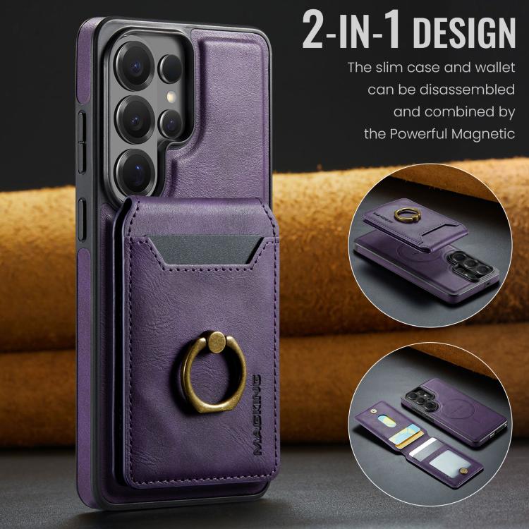 For Samsung Galaxy S26 Ultra 5G MAGKING K1 MagSafe Detachable Wallet RFID Back Cover Phone Case