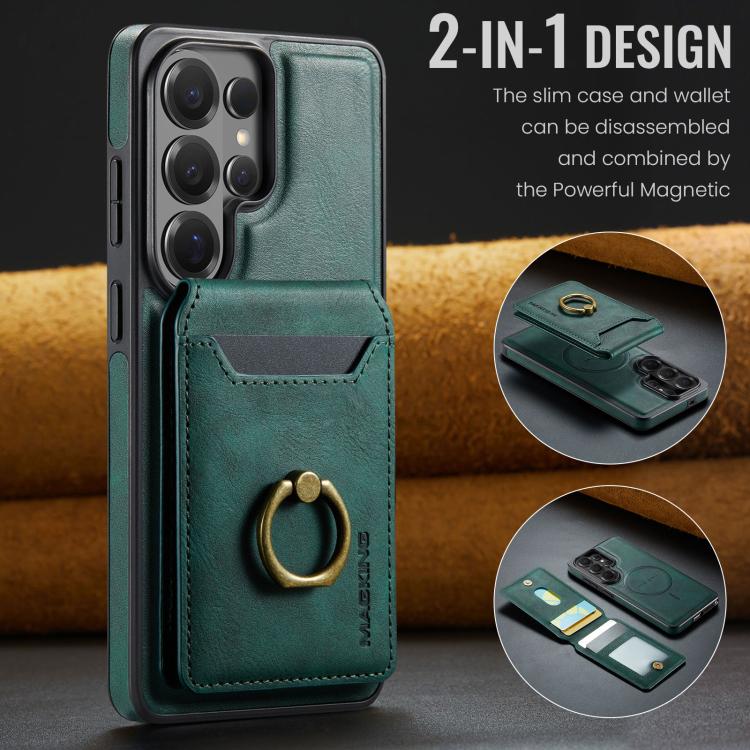 For Samsung Galaxy S26 Ultra 5G MAGKING K1 MagSafe Detachable Wallet RFID Back Cover Phone Case