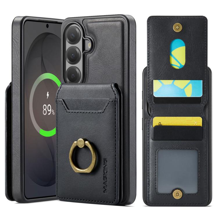 For Samsung Galaxy S26 5G MAGKING K1 MagSafe Detachable Wallet RFID Back Cover Phone Case