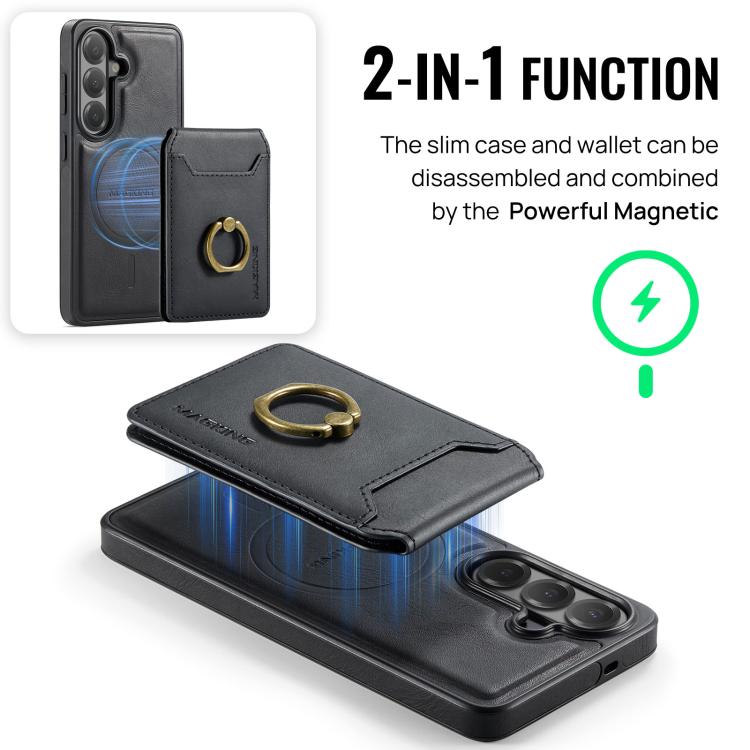 For Samsung Galaxy S26 5G MAGKING K1 MagSafe Detachable Wallet RFID Back Cover Phone Case