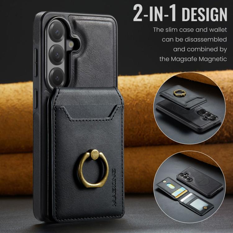 For Samsung Galaxy S26 5G MAGKING K1 MagSafe Detachable Wallet RFID Back Cover Phone Case