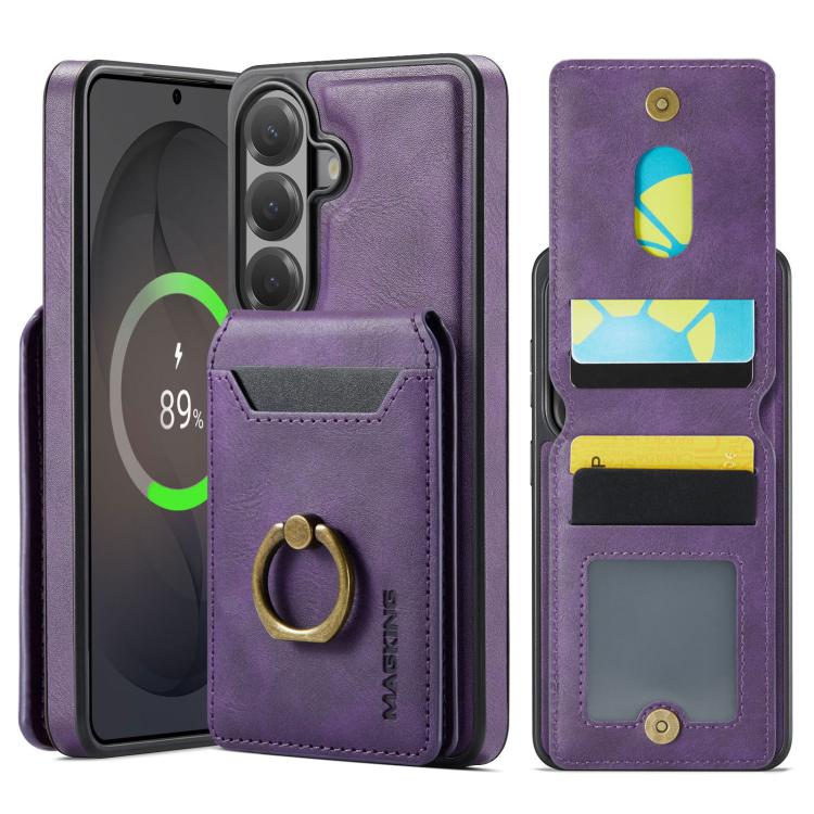 For Samsung Galaxy S26 5G MAGKING K1 MagSafe Detachable Wallet RFID Back Cover Phone Case