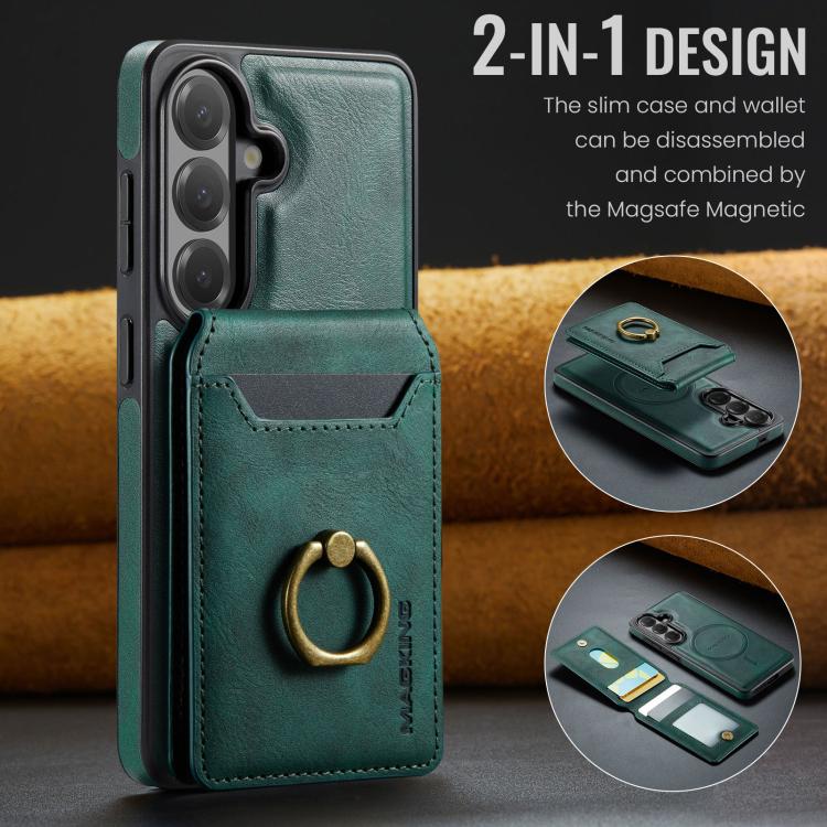 For Samsung Galaxy S26 5G MAGKING K1 MagSafe Detachable Wallet RFID Back Cover Phone Case