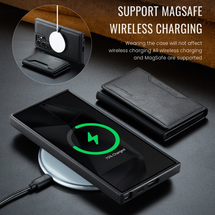 For Samsung Galaxy S24 Ultra 5G MAGKING K2 Series MagSafe RFID Card Bag Detachable Phone Case
