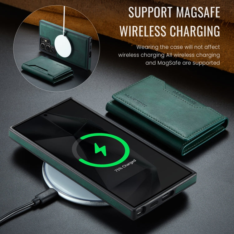 For Samsung Galaxy S24 Ultra 5G MAGKING K2 Series MagSafe RFID Card Bag Detachable Phone Case