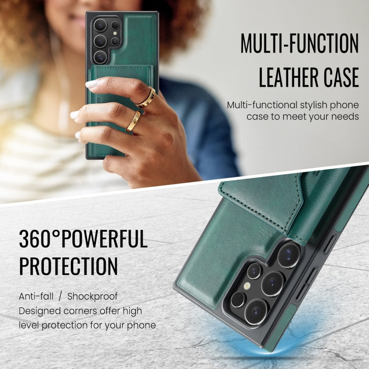 For Samsung Galaxy S24 Ultra 5G MAGKING K2 Series MagSafe RFID Card Bag Detachable Phone Case