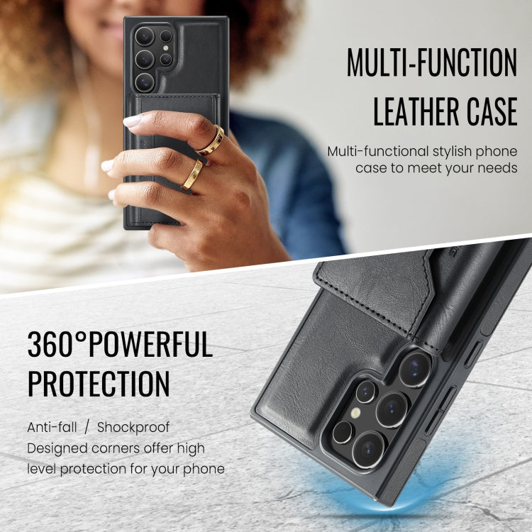 For Samsung Galaxy S23 Ultra 5G MAGKING K2 Series MagSafe RFID Card Bag Detachable Phone Case