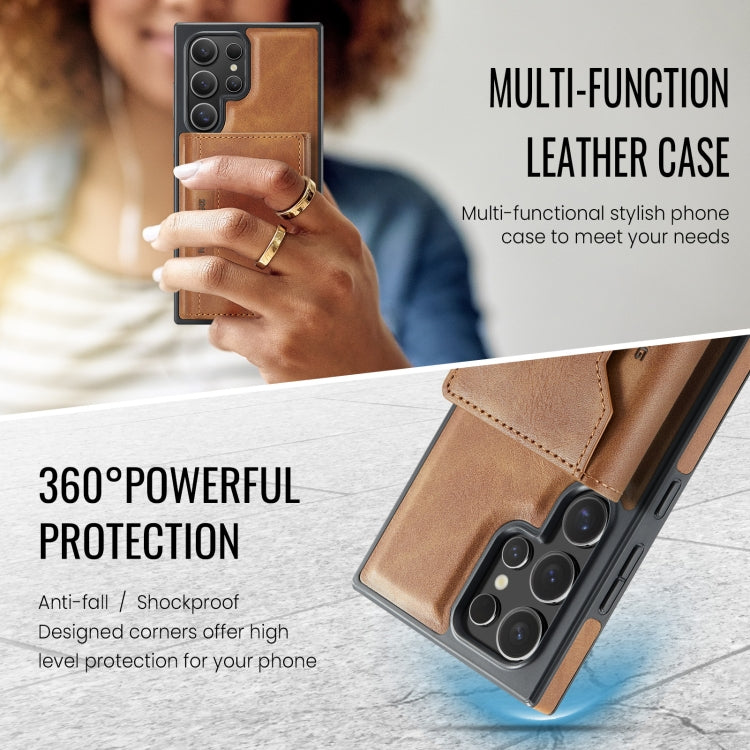 For Samsung Galaxy S23 Ultra 5G MAGKING K2 Series MagSafe RFID Card Bag Detachable Phone Case