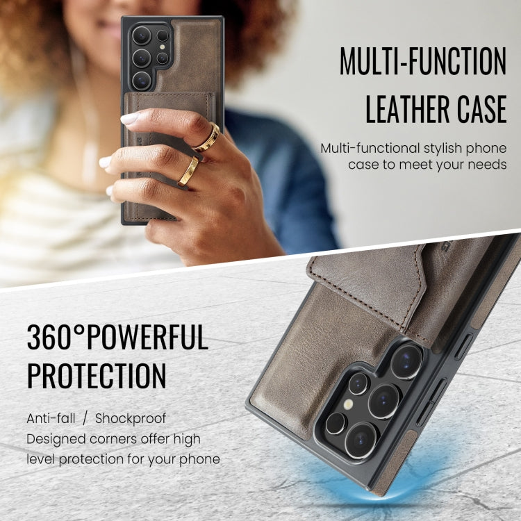 For Samsung Galaxy S23 Ultra 5G MAGKING K2 Series MagSafe RFID Card Bag Detachable Phone Case