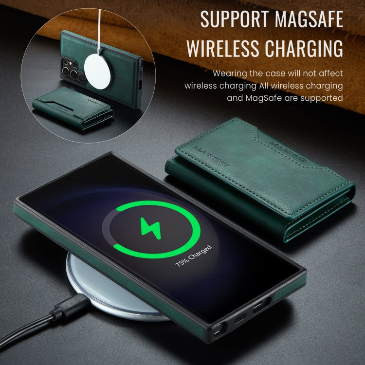 For Samsung Galaxy S23 Ultra 5G MAGKING K2 Series MagSafe RFID Card Bag Detachable Phone Case