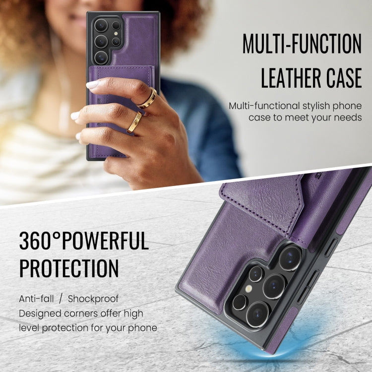 For Samsung Galaxy S23 Ultra 5G MAGKING K2 Series MagSafe RFID Card Bag Detachable Phone Case