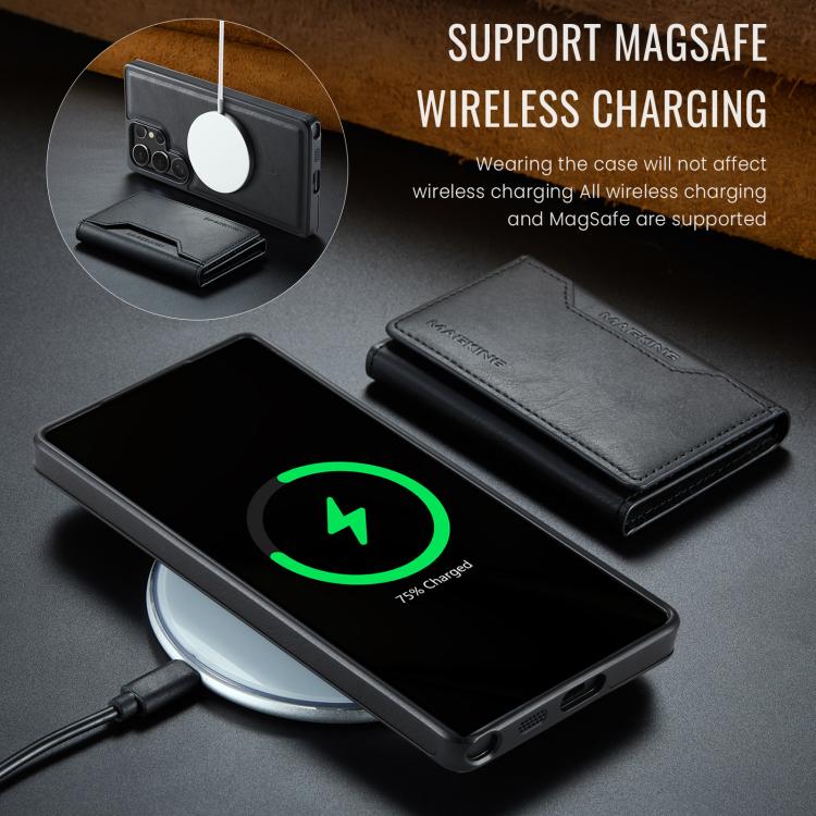 For Samsung Galaxy S25 Ultra 5G MAGKING K2 Series MagSafe RFID Card Bag Detachable Phone Case