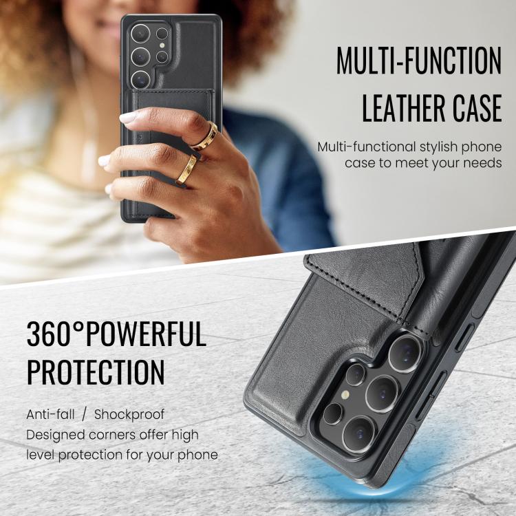 For Samsung Galaxy S25 Ultra 5G MAGKING K2 Series MagSafe RFID Card Bag Detachable Phone Case