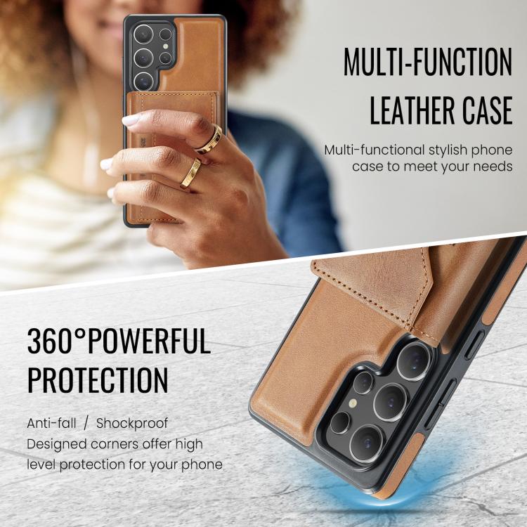 For Samsung Galaxy S25 Ultra 5G MAGKING K2 Series MagSafe RFID Card Bag Detachable Phone Case