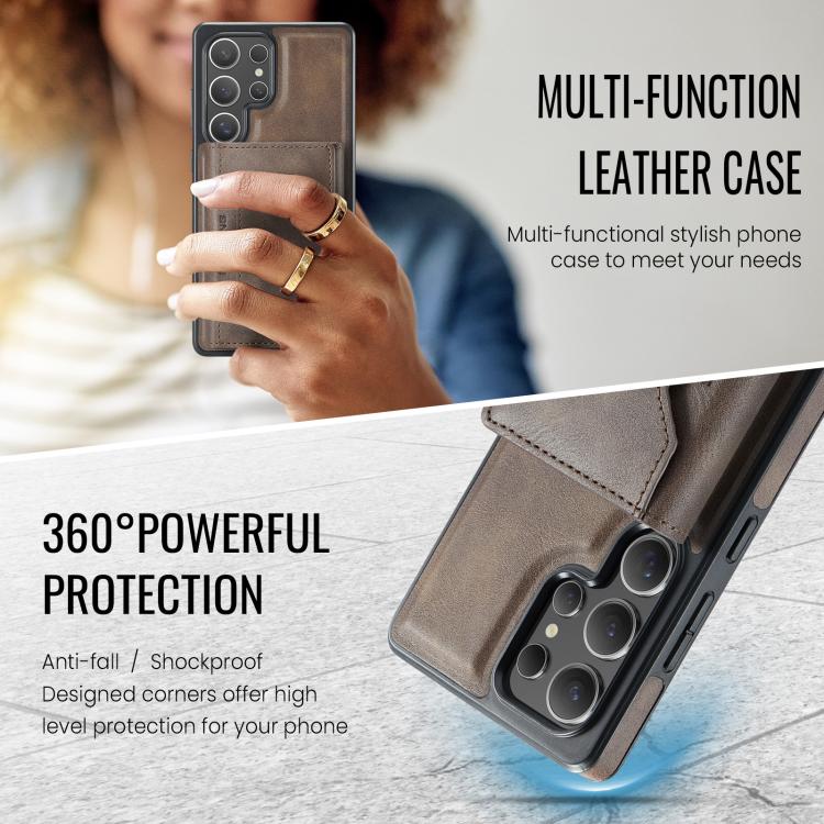 For Samsung Galaxy S25 Ultra 5G MAGKING K2 Series MagSafe RFID Card Bag Detachable Phone Case