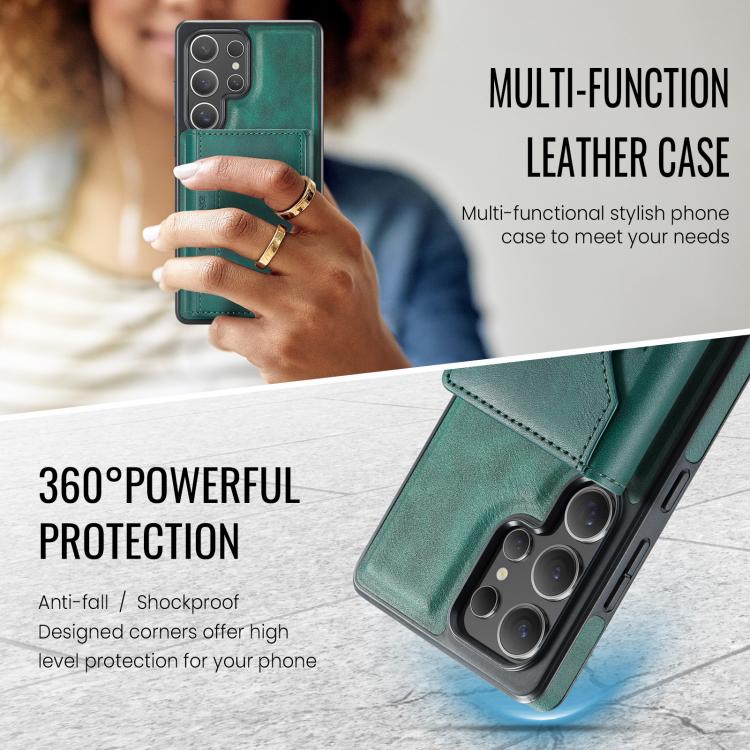 For Samsung Galaxy S25 Ultra 5G MAGKING K2 Series MagSafe RFID Card Bag Detachable Phone Case
