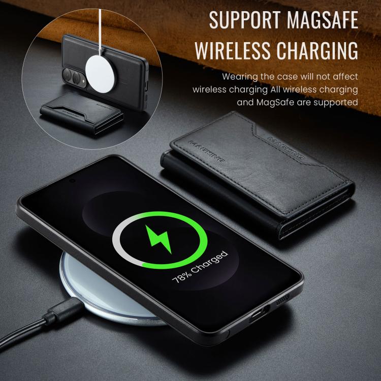 For Samsung Galaxy S25 Edge 5G MAGKING K2 Series MagSafe RFID Card Bag Detachable Phone Case