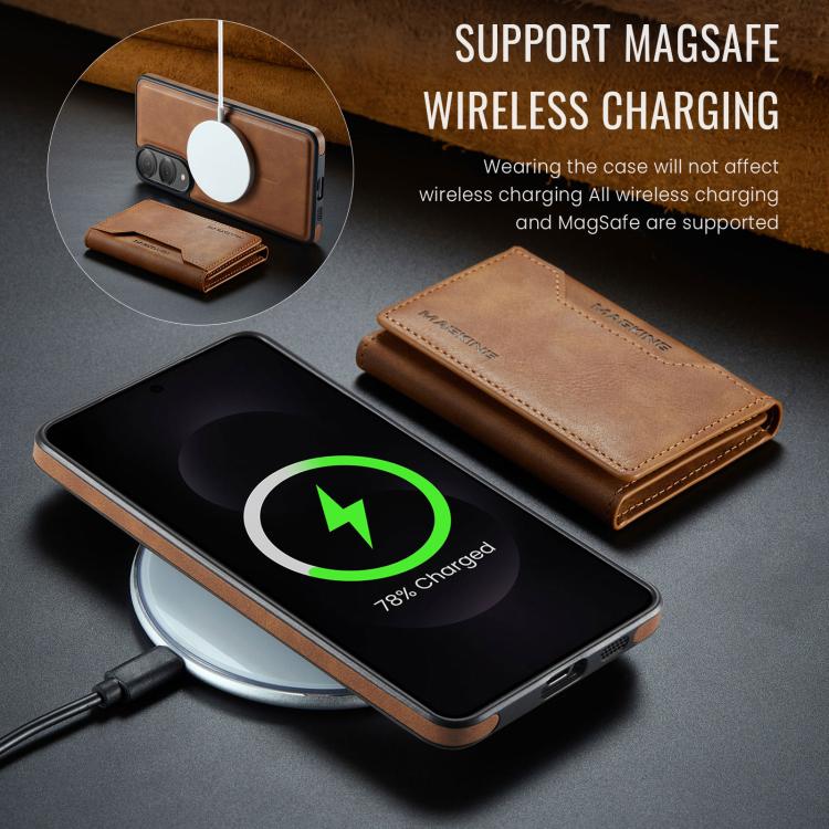 For Samsung Galaxy S25 Edge 5G MAGKING K2 Series MagSafe RFID Card Bag Detachable Phone Case