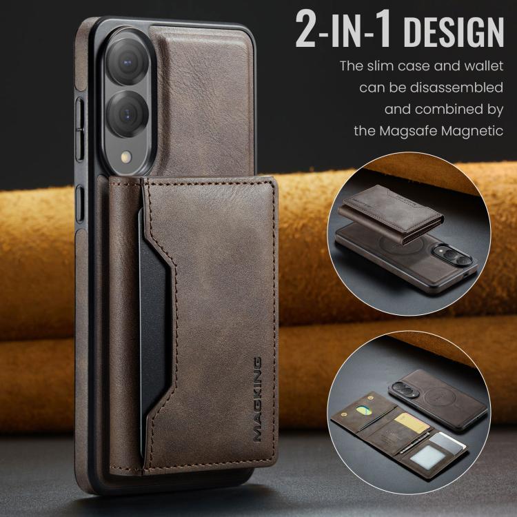 For Samsung Galaxy S25 Edge 5G MAGKING K2 Series MagSafe RFID Card Bag Detachable Phone Case