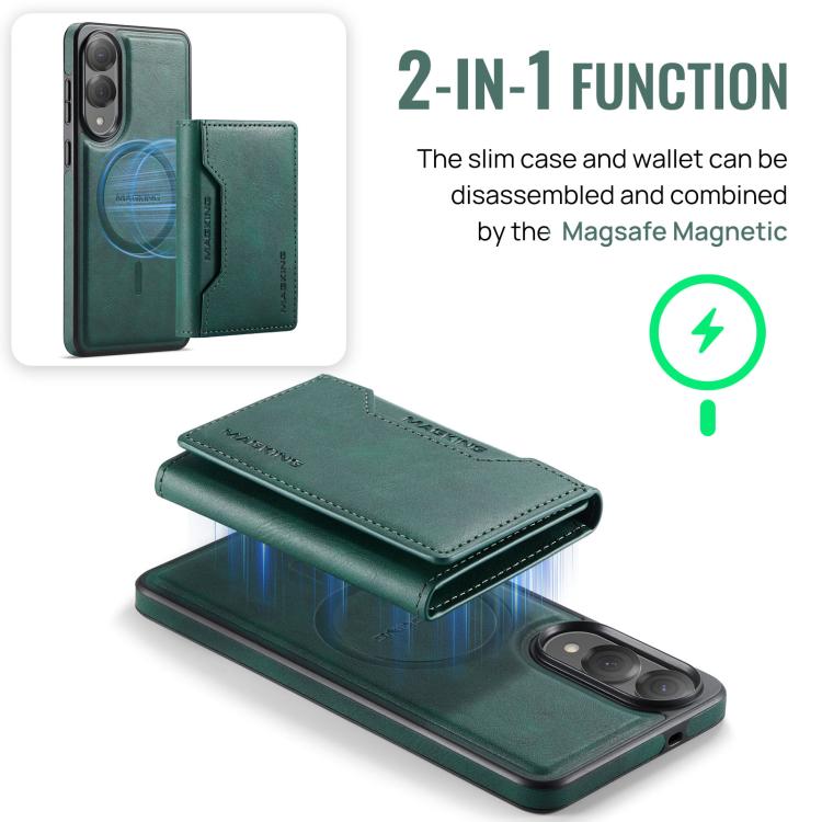 For Samsung Galaxy S25 Edge 5G MAGKING K2 Series MagSafe RFID Card Bag Detachable Phone Case