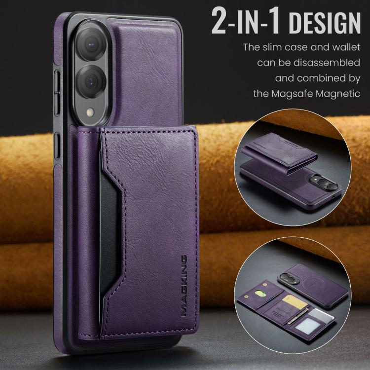 For Samsung Galaxy S25 Edge 5G MAGKING K2 Series MagSafe RFID Card Bag Detachable Phone Case