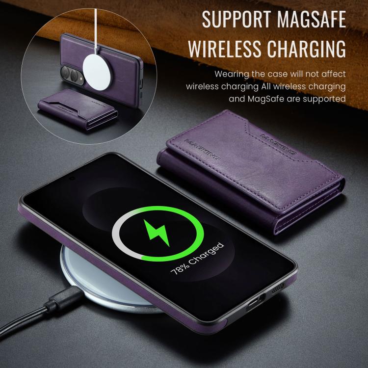 For Samsung Galaxy S25 Edge 5G MAGKING K2 Series MagSafe RFID Card Bag Detachable Phone Case