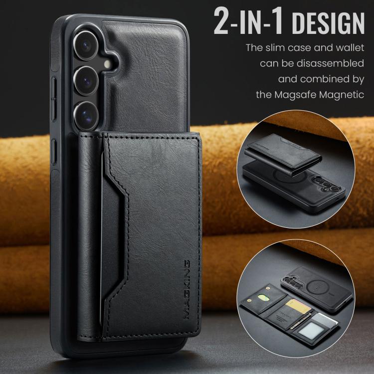 For Samsung Galaxy S25 FE 5G MAGKING K2 Series MagSafe RFID Card Bag Detachable Phone Case
