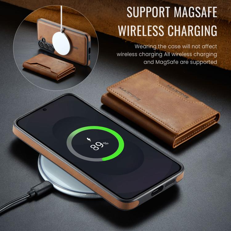 For Samsung Galaxy S25 FE 5G MAGKING K2 Series MagSafe RFID Card Bag Detachable Phone Case
