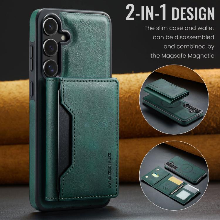 For Samsung Galaxy S25 FE 5G MAGKING K2 Series MagSafe RFID Card Bag Detachable Phone Case