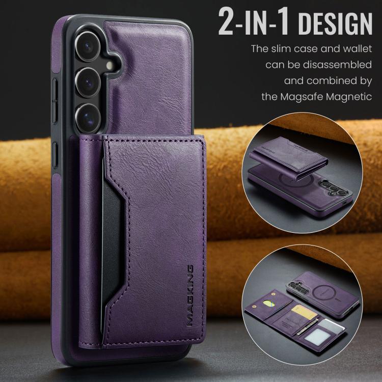 For Samsung Galaxy S25 FE 5G MAGKING K2 Series MagSafe RFID Card Bag Detachable Phone Case