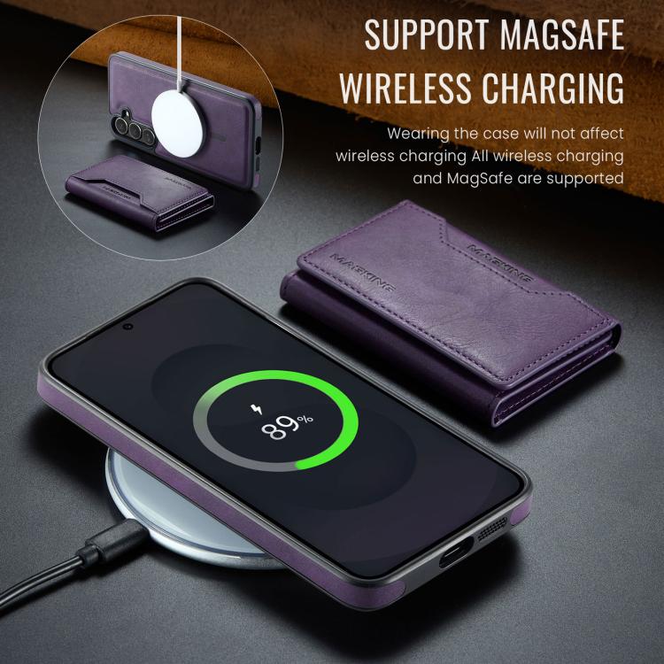 For Samsung Galaxy S25 FE 5G MAGKING K2 Series MagSafe RFID Card Bag Detachable Phone Case