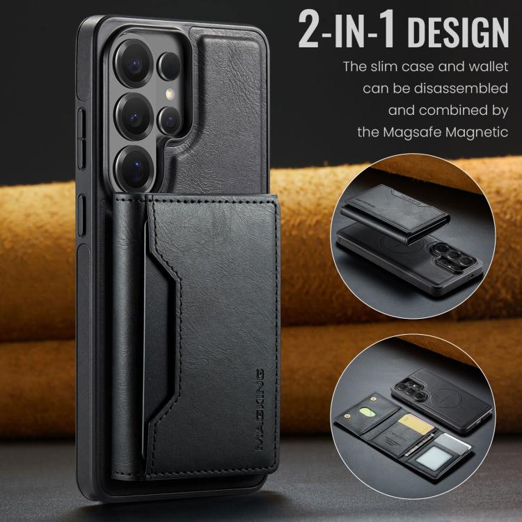 For Samsung Galaxy S26 Ultra 5G MAGKING K2 Series MagSafe RFID Card Bag Detachable Phone Case