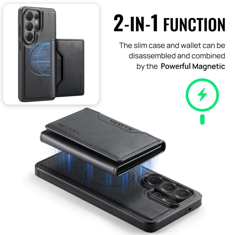 For Samsung Galaxy S26 Ultra 5G MAGKING K2 Series MagSafe RFID Card Bag Detachable Phone Case