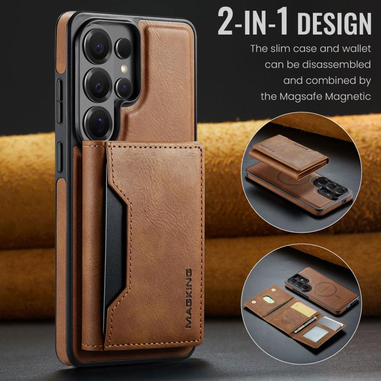 For Samsung Galaxy S26 Ultra 5G MAGKING K2 Series MagSafe RFID Card Bag Detachable Phone Case