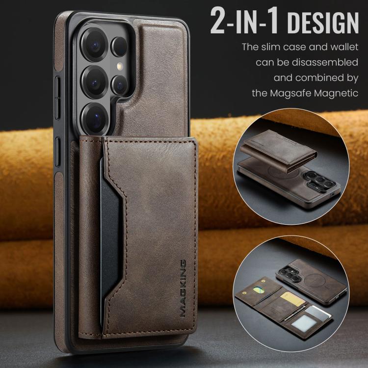 For Samsung Galaxy S26 Ultra 5G MAGKING K2 Series MagSafe RFID Card Bag Detachable Phone Case